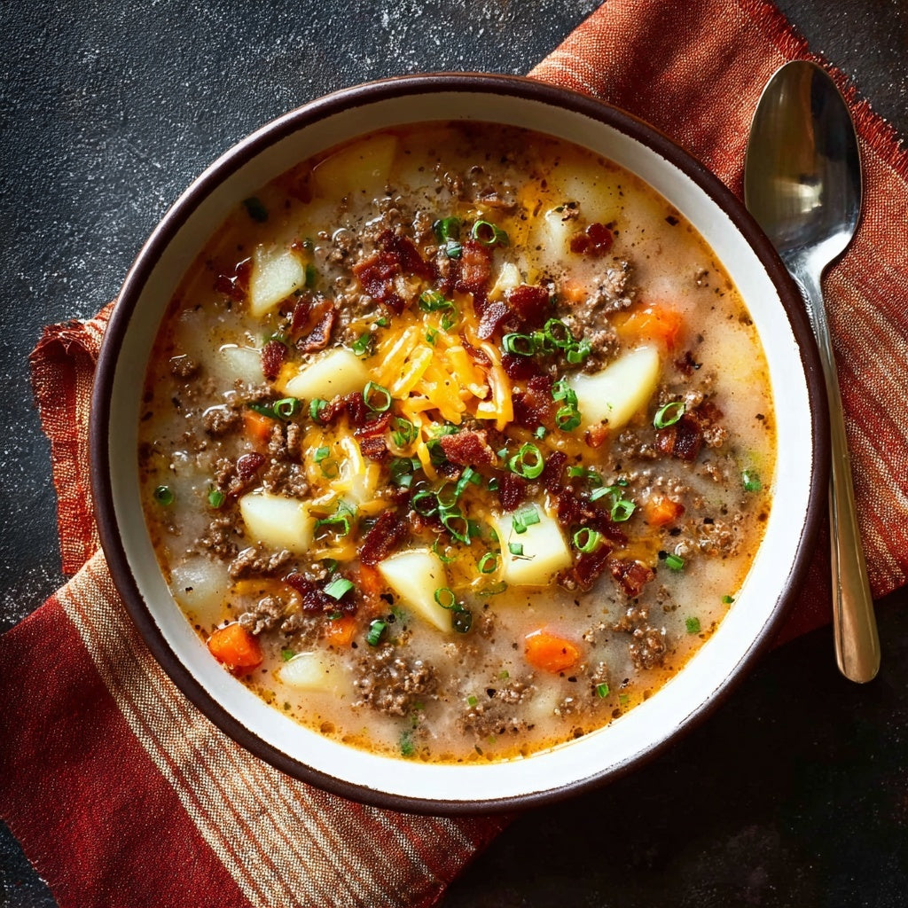 Beefy Loaded Potato Soup