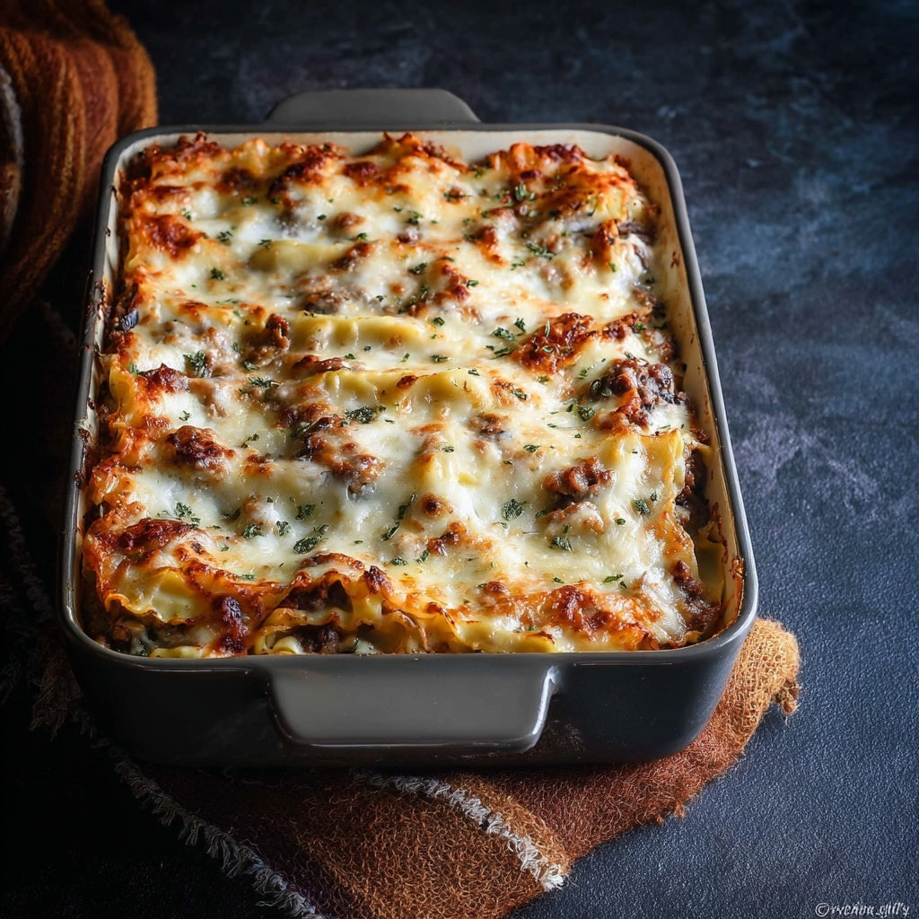 Sausage & Mushroom White Lasagna