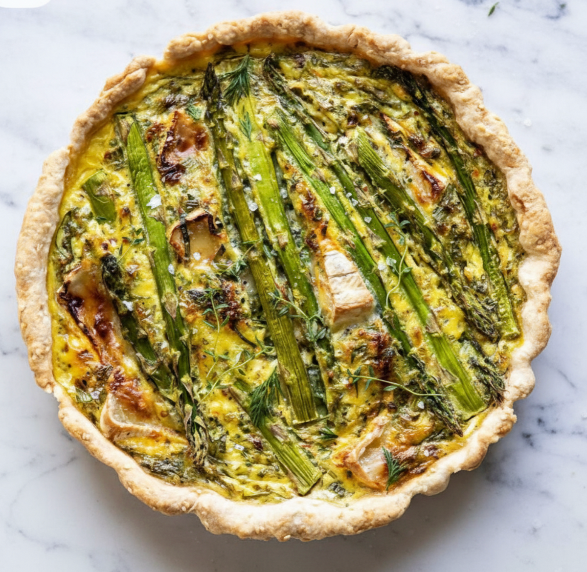 Asparagus Brie Quiche
