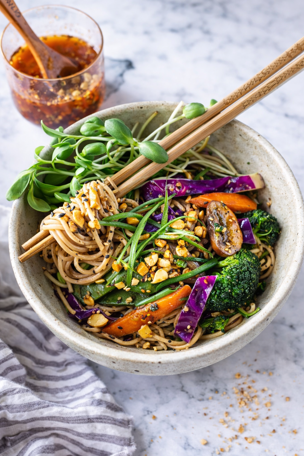 Cold Sesame Noodles with Vegetables