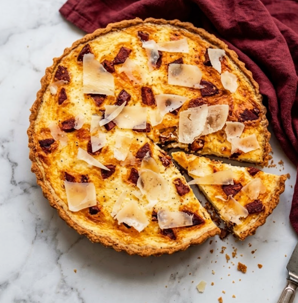 Chorizo and Manchego Quiche