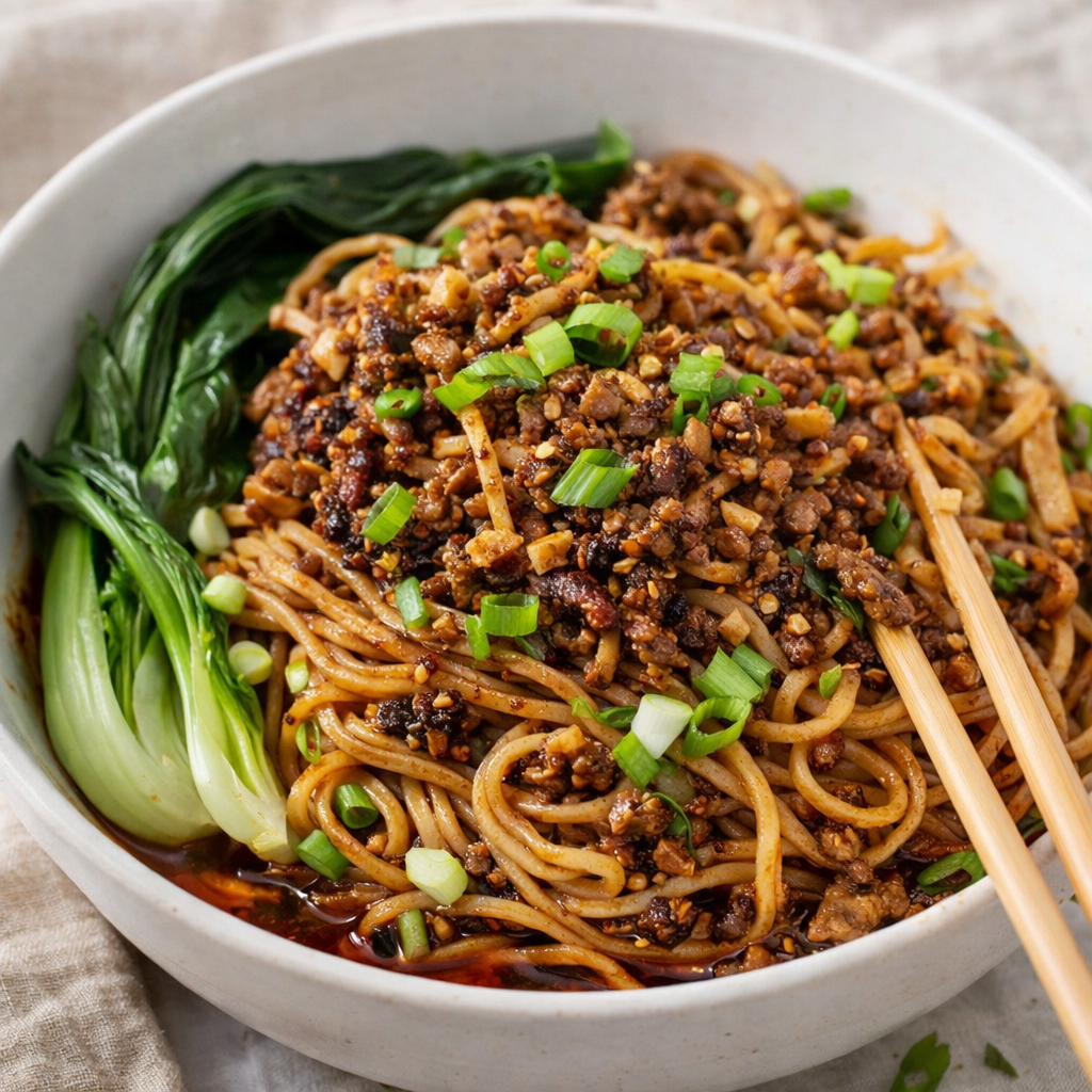 Spicy Dan Dan Noodles (with your choice of protein)