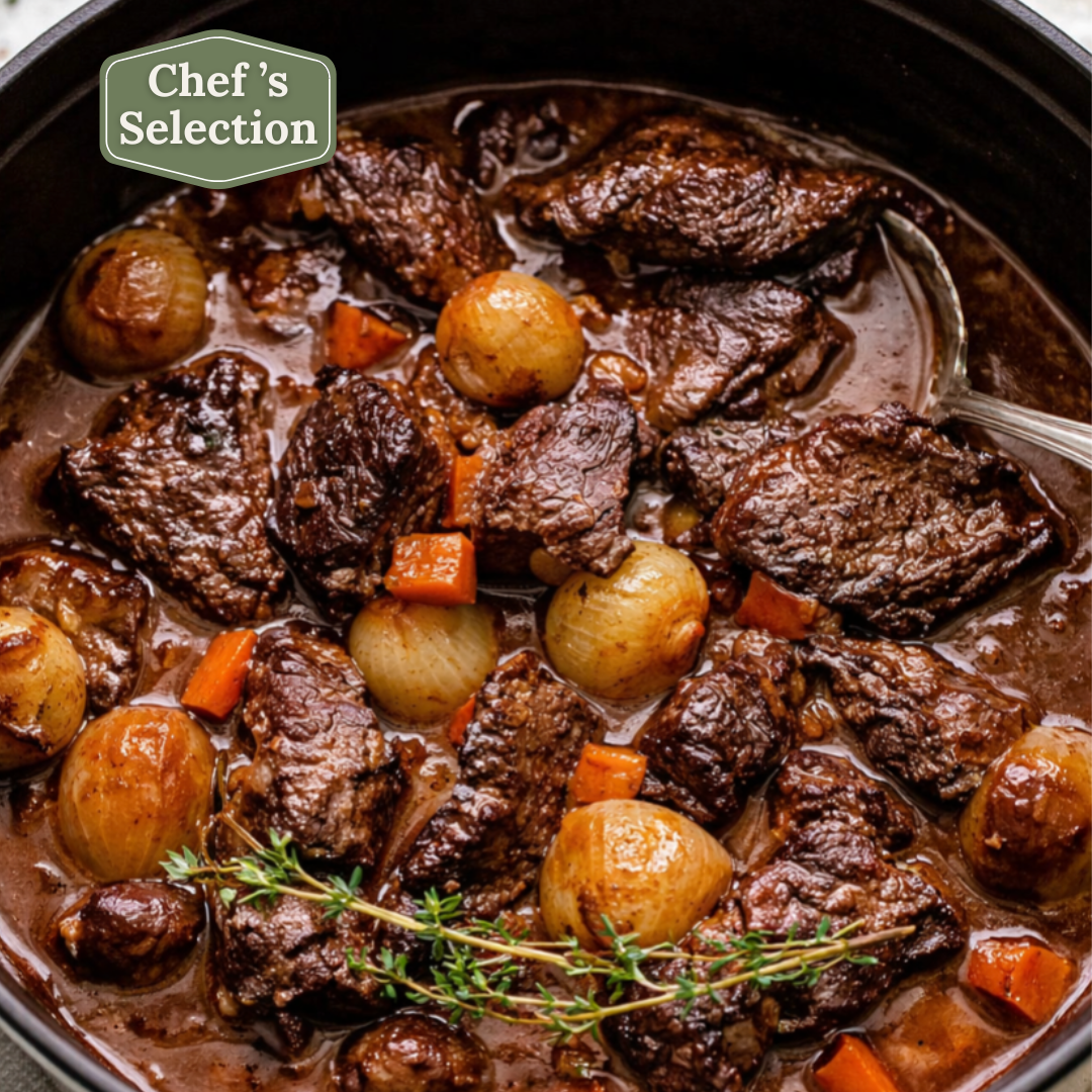 Boeuf au Vin (French Red Wine Beef with Potatoes)