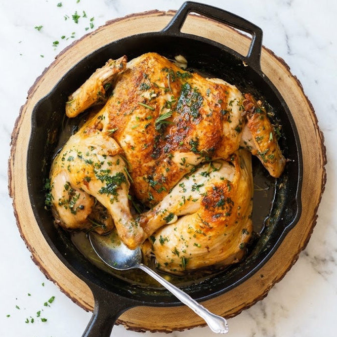 Garlic Butter Roast Chicken: Whole