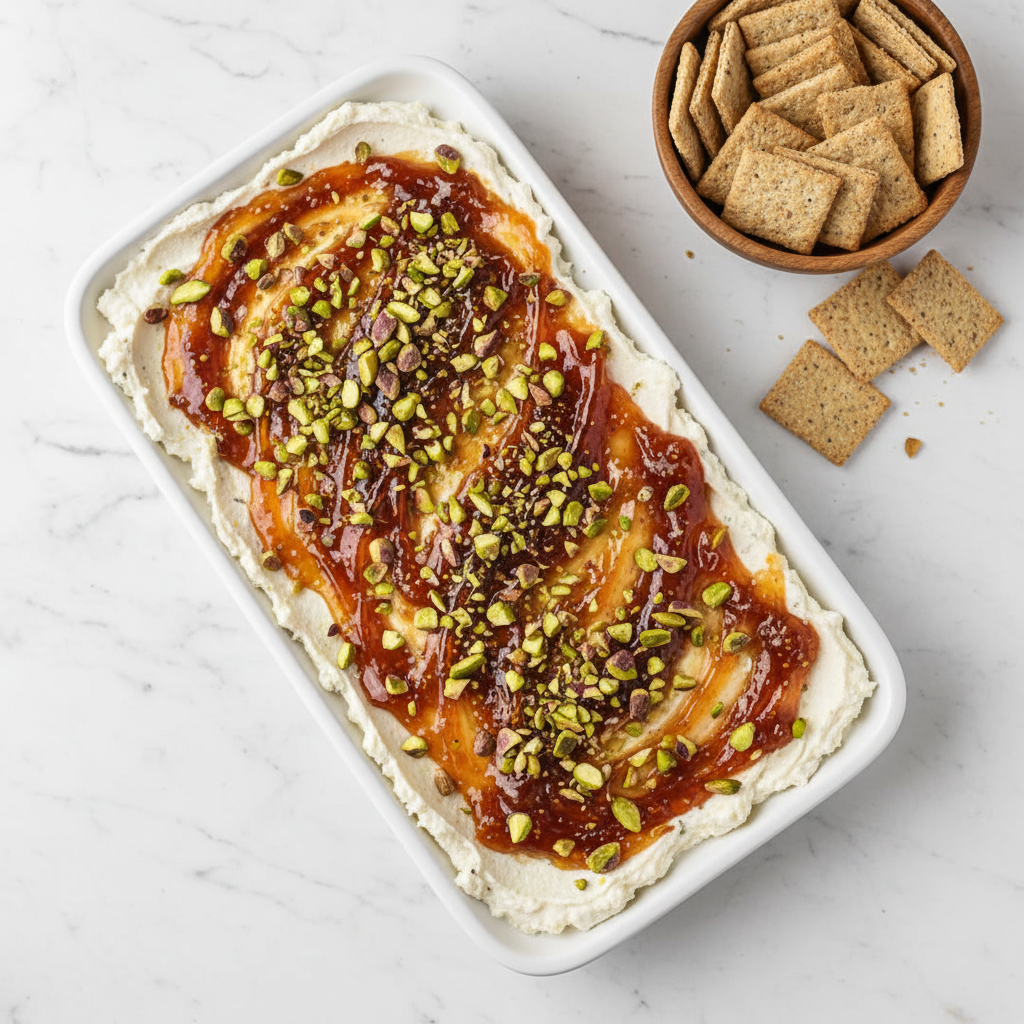 Fig Pistachio Honey Shmear Board