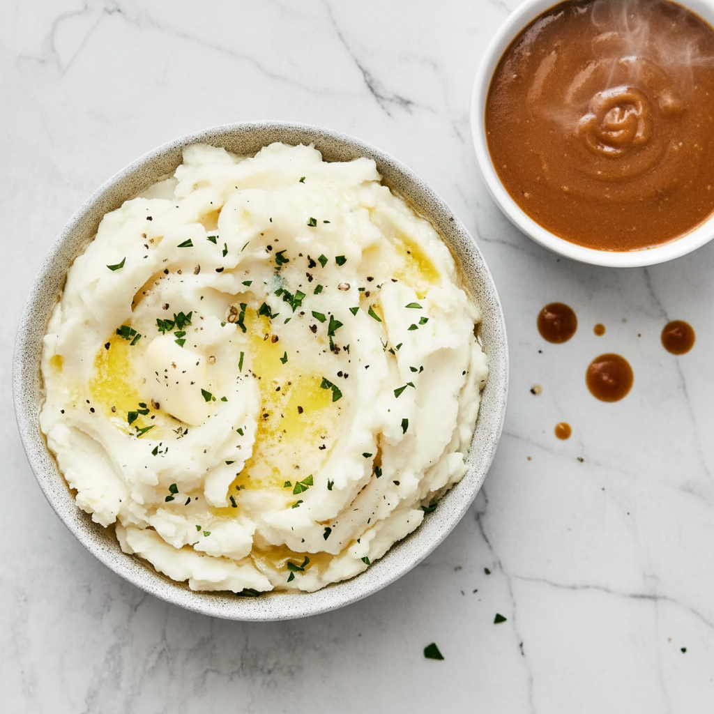 Classic Mashed Potatoes and Gravy