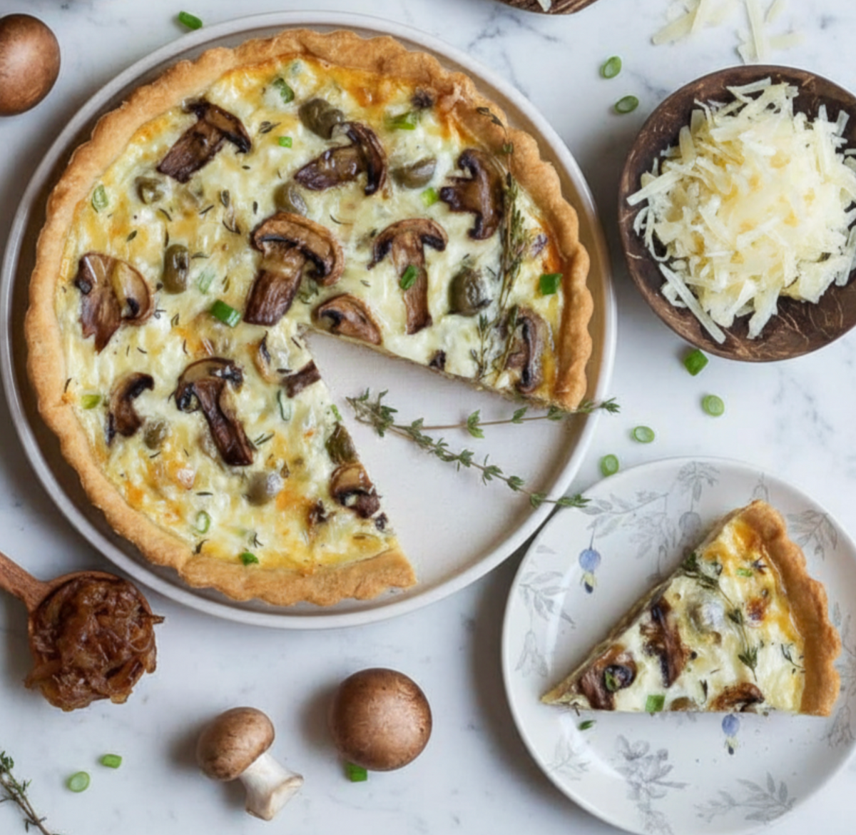 Mushroom and Thyme Quiche