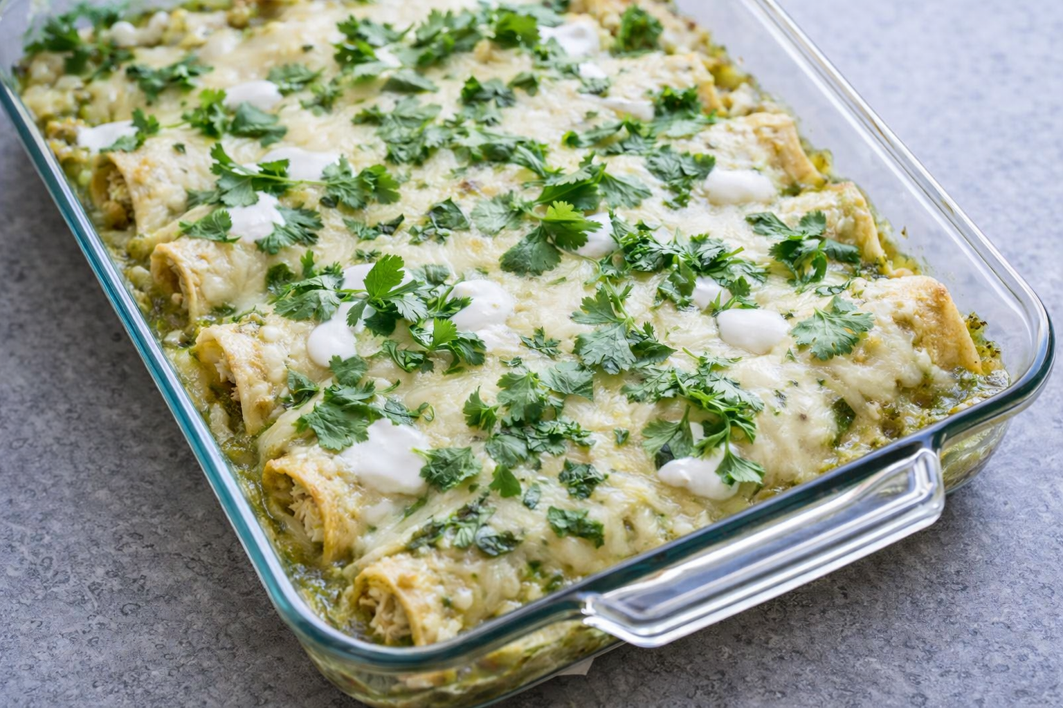 Poblano Chicken Enchiladas