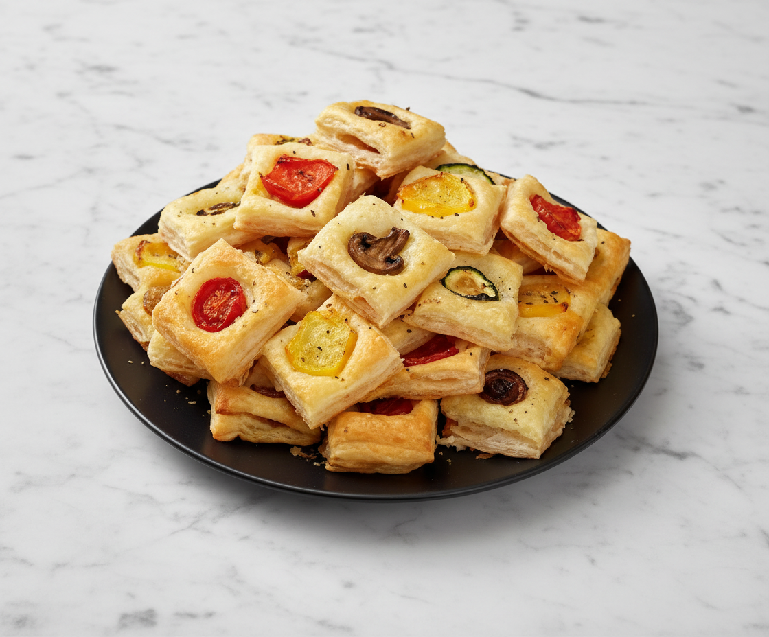 Roasted Vegetable Puff Pastry Bites
