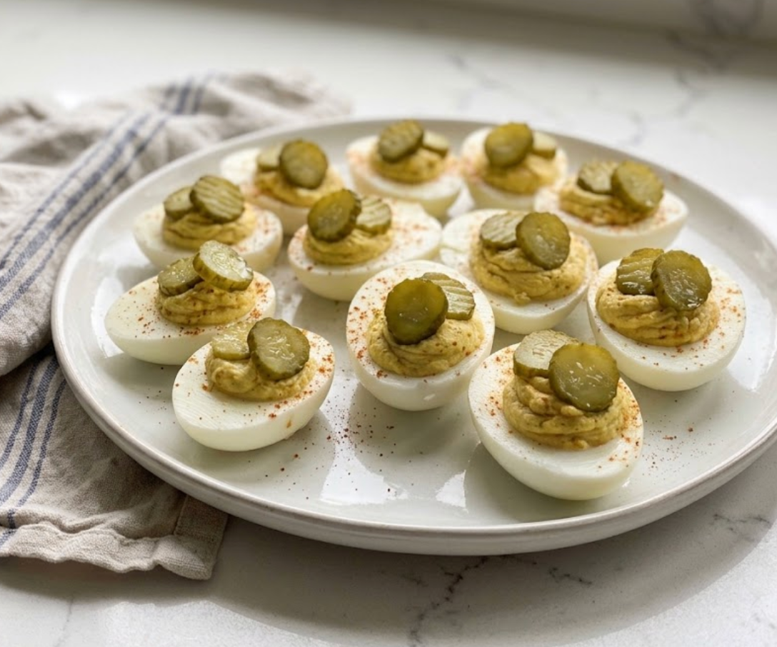 Dill Pickle Deviled Eggs