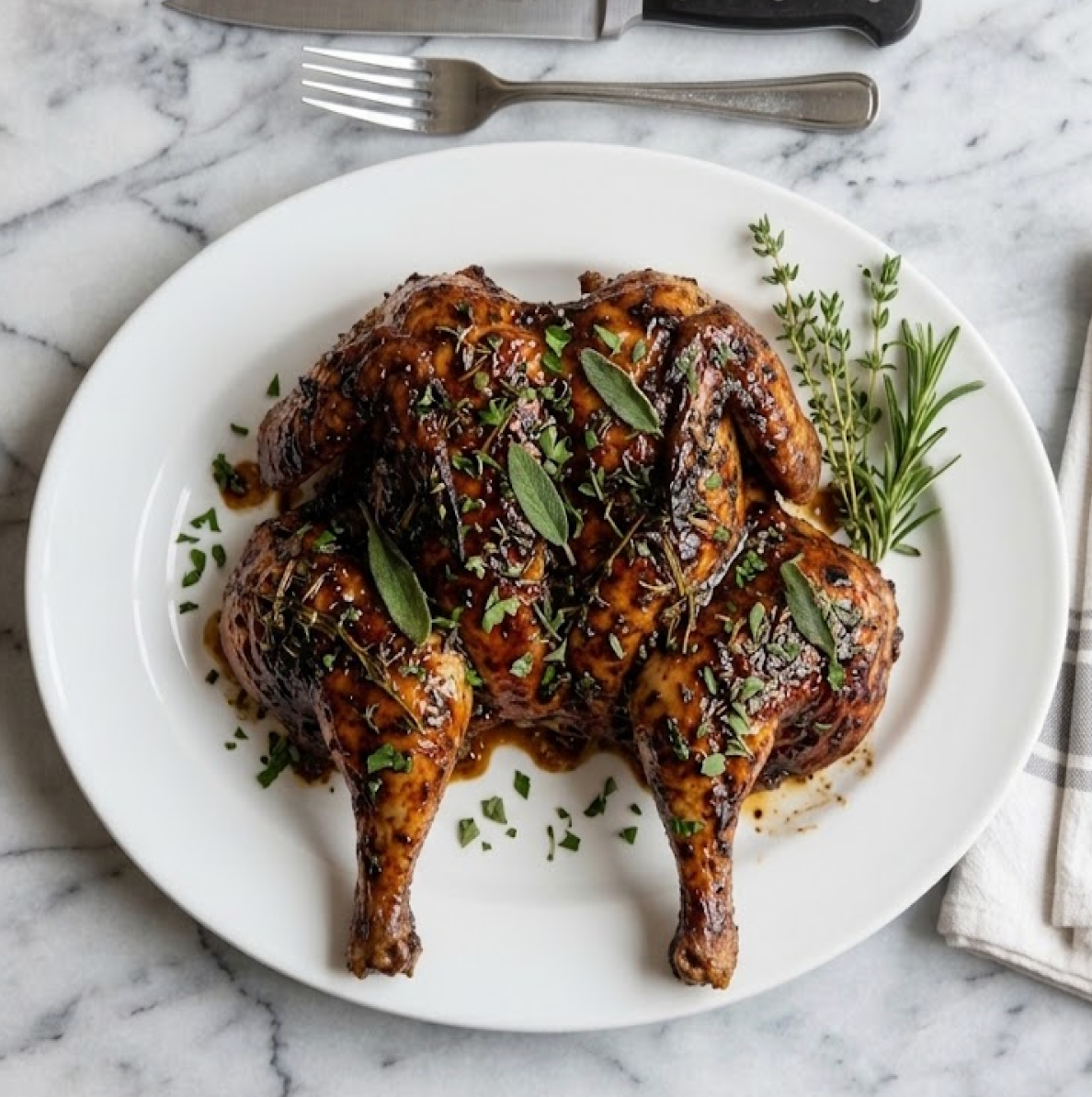 Balsamic Herb Roast Chicken: Whole
