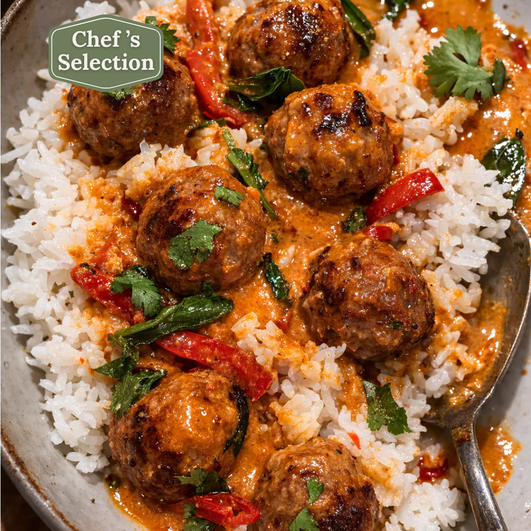 Thai Red Curry Chicken Meatballs