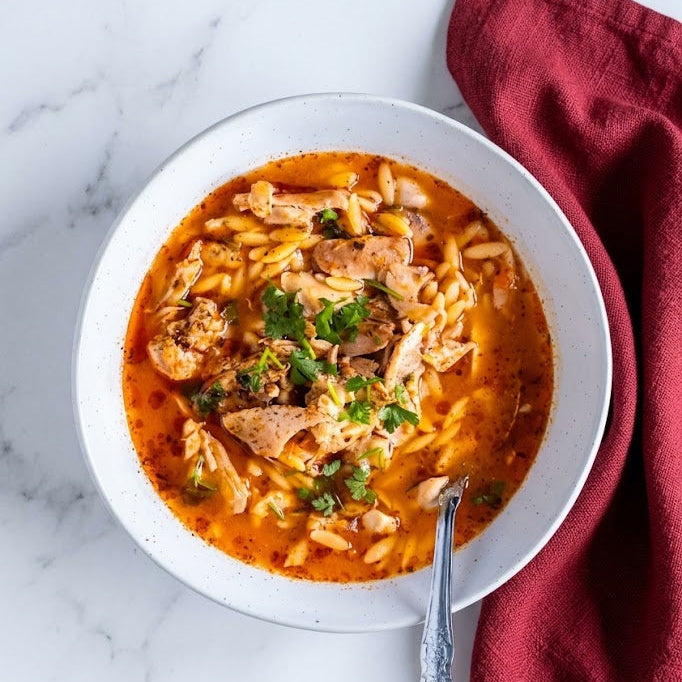 Turkish Chicken and Orzo Soup