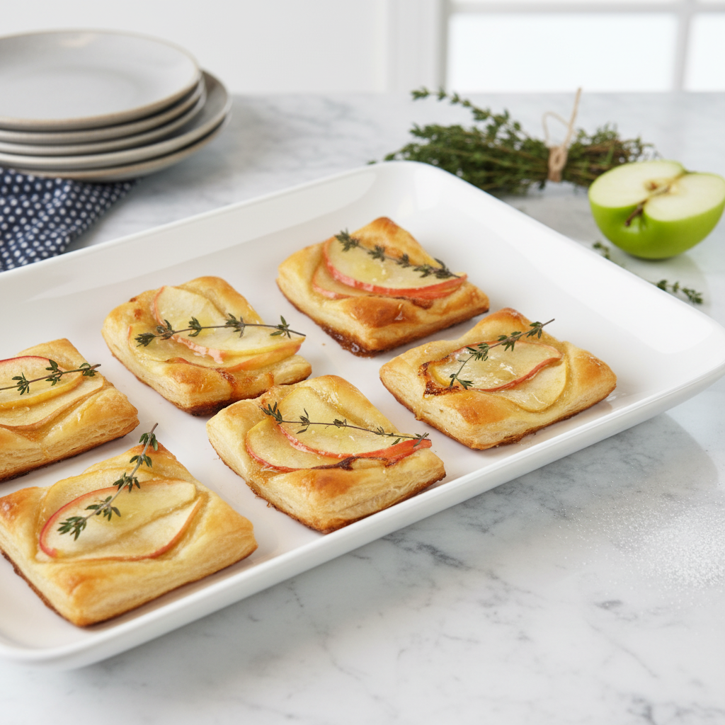 Apple Brie Puff Pastry Bites