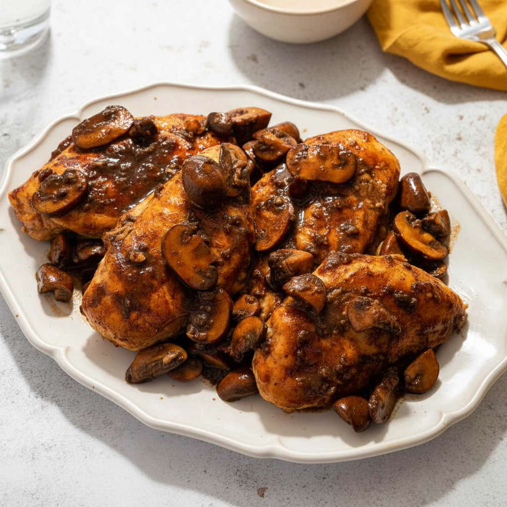 Balsamic Chicken and Mushrooms