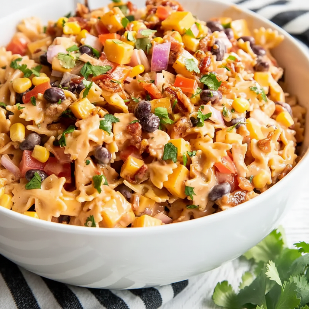BBQ Bacon Ranch Pasta Salad