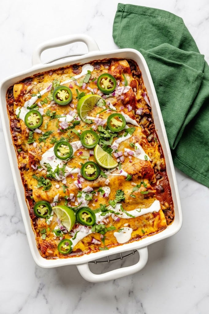 Beef and Black Bean Enchiladas