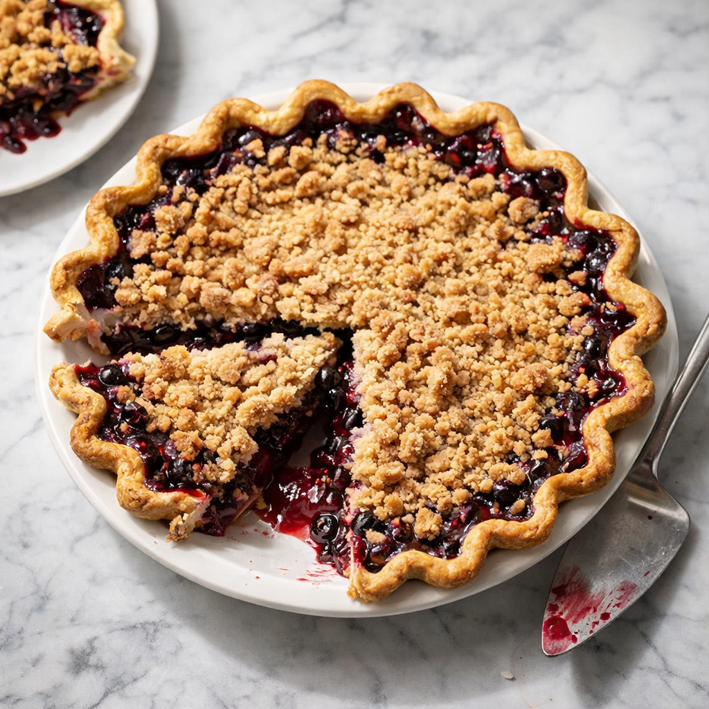 Berry Pie with Crumble Topping