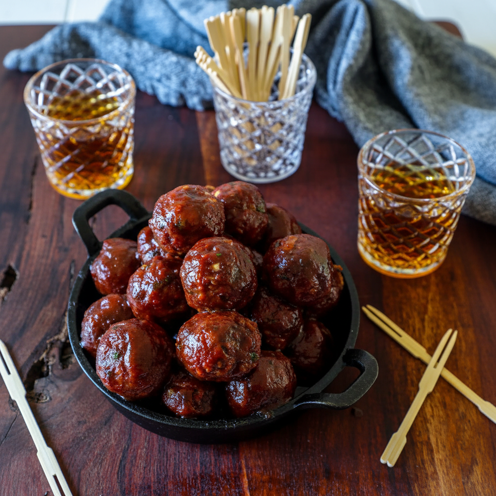 BBQ Bison Meatballs