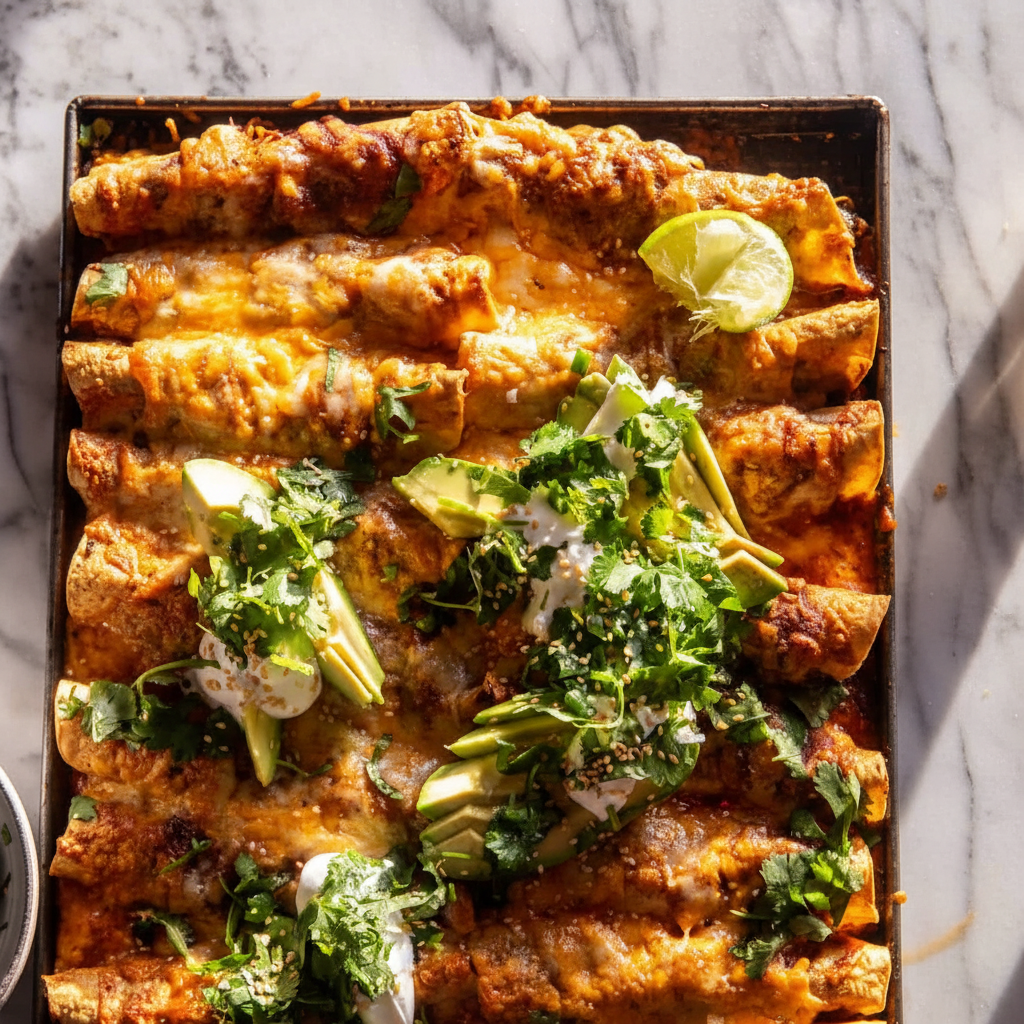 Black Bean Sweet Potato Chipotle Enchiladas