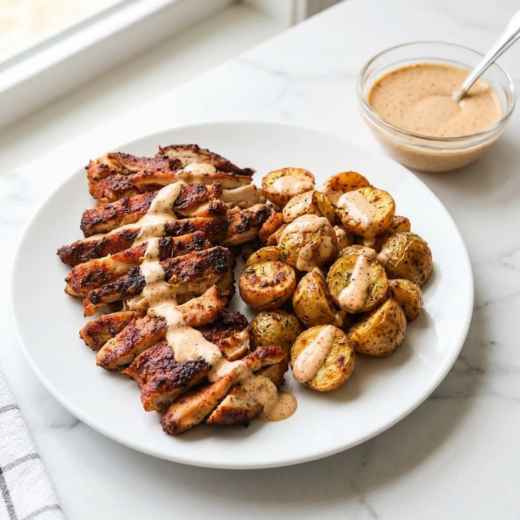 Cajun Chicken and Potatoes with Cajun Sauce