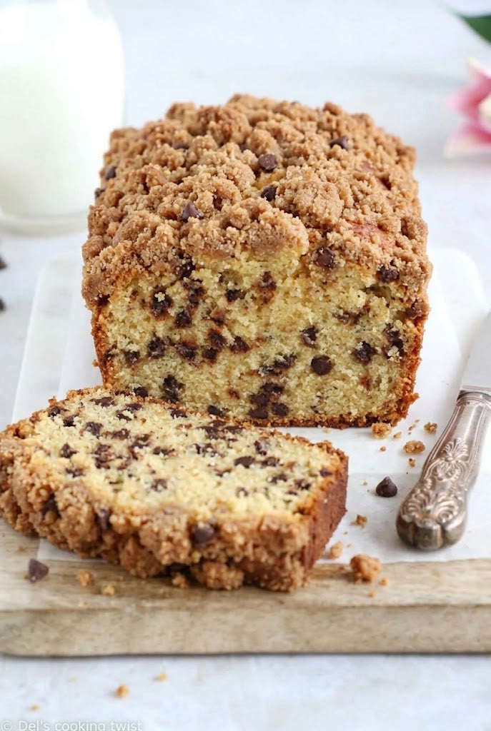 Chocolate Chip Iced Streusel Pound Cake