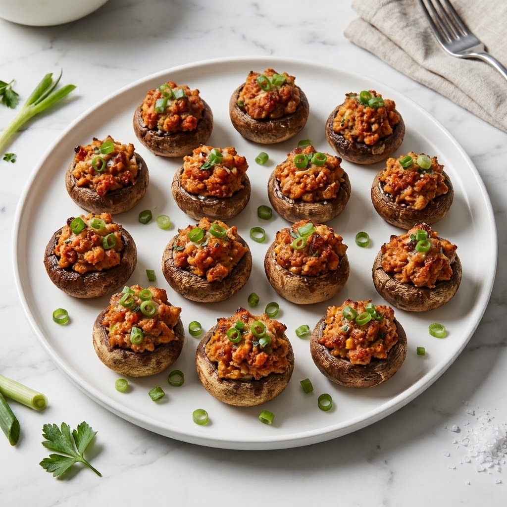 Chorizo Stuffed Mushrooms