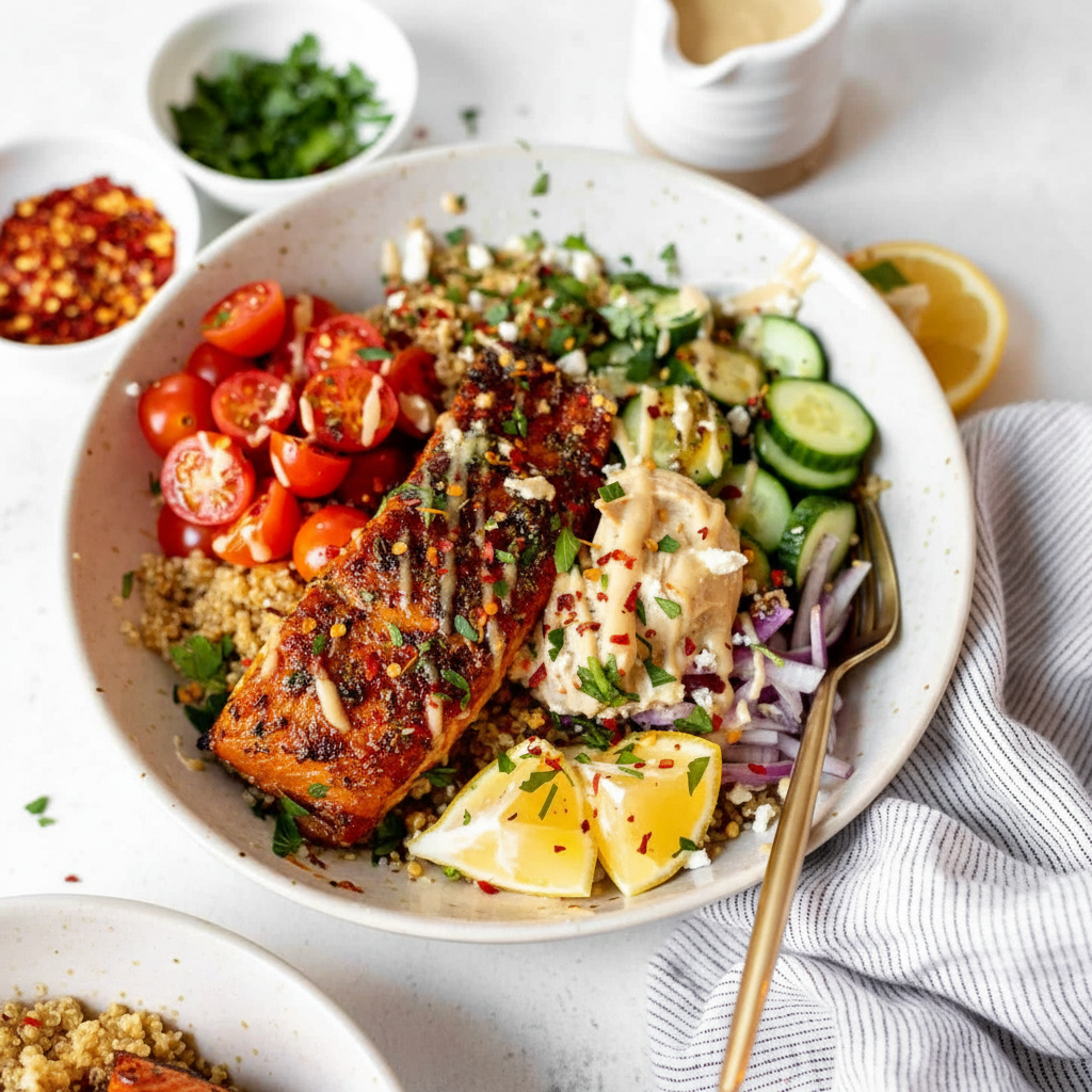 Greek Salmon Bowls