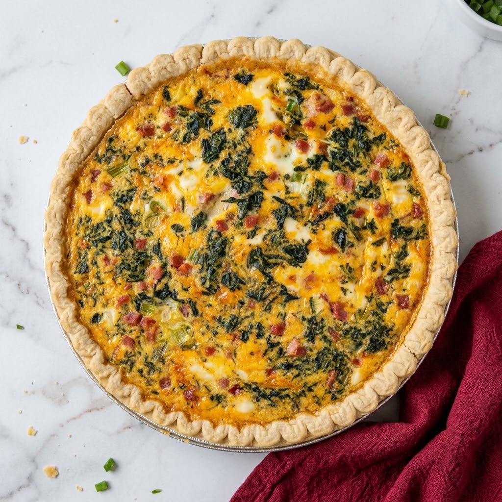 Smokey Ham and Cheese Quiche