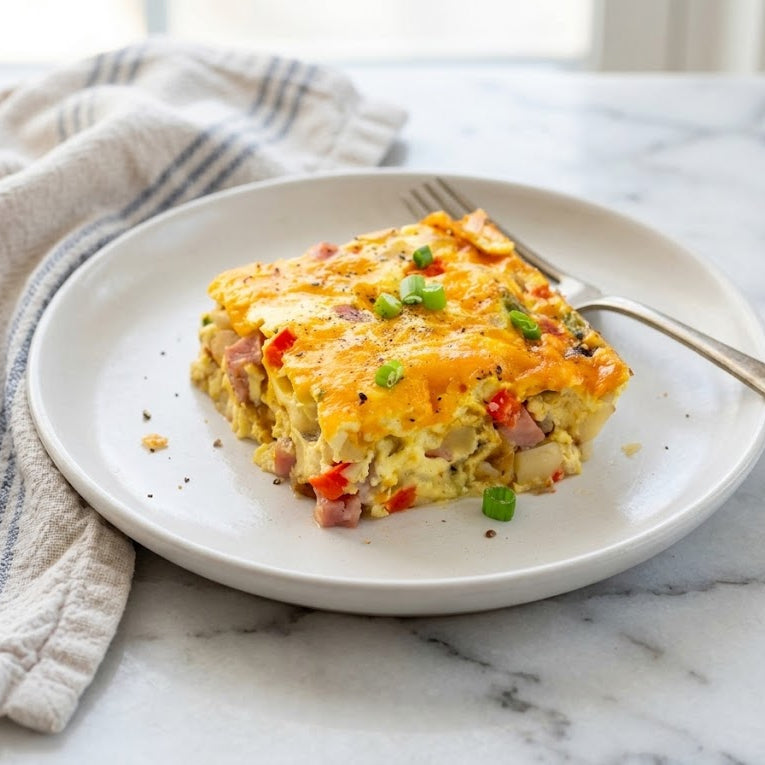 Ham & Bell Pepper Brunch Casserole