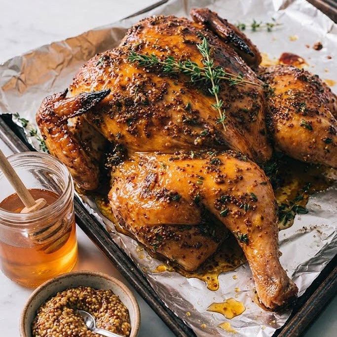 Honey Mustard Roast Chicken: Whole