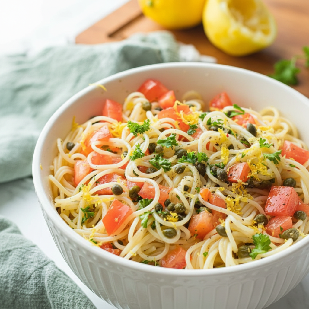 Lemon Capellini Pasta Salad