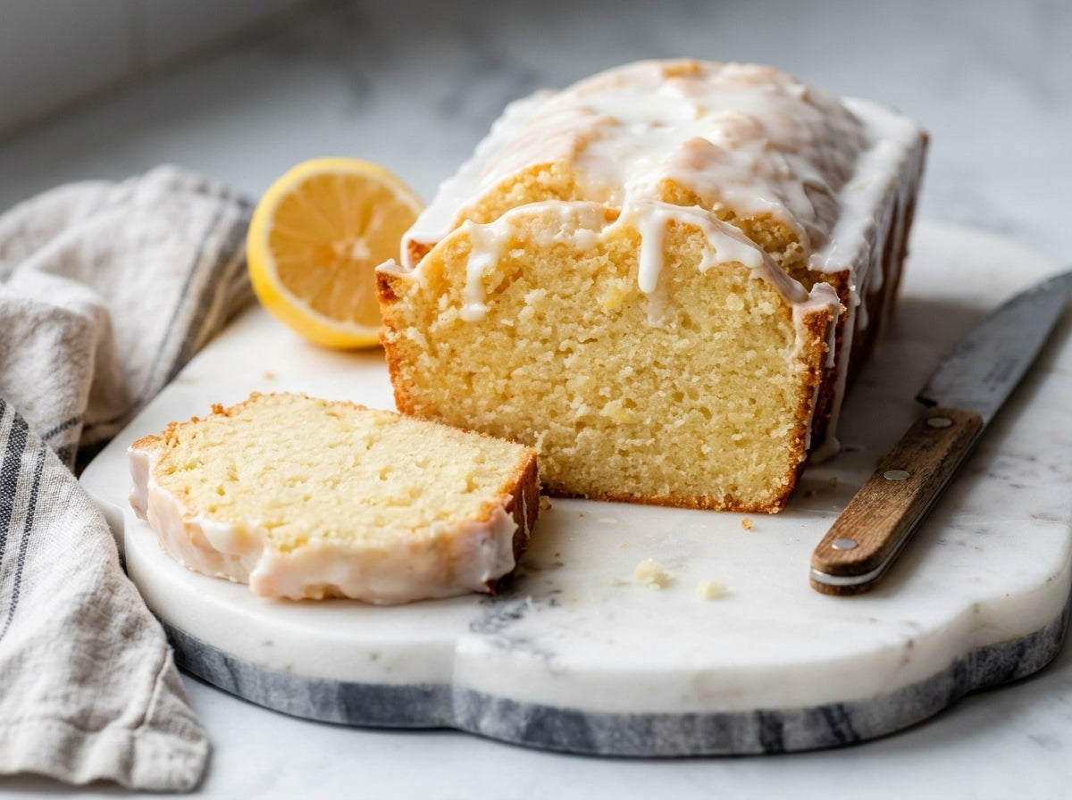 Lemon Iced Streusel Pound Cake