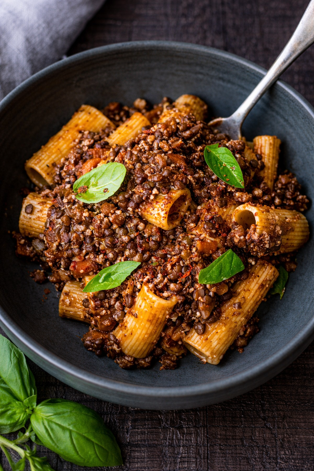 Lentil Bolognese (v)