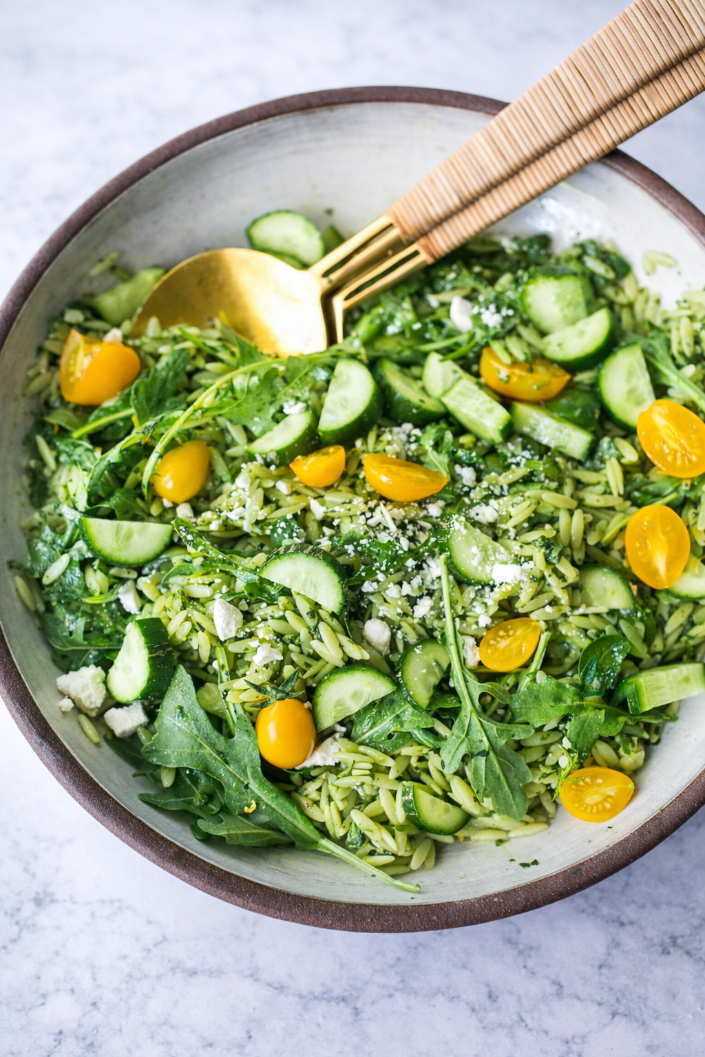 Lemon Basil Orzo Salad