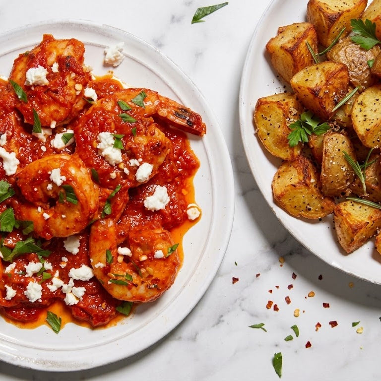 Roasted Red Pepper Shrimp with Potatoes