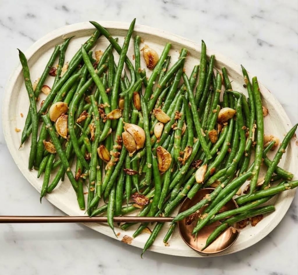 Roasted Garlic Green Beans