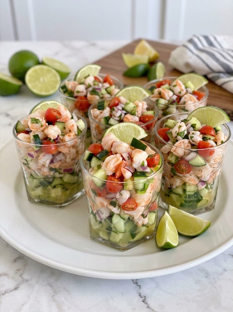 Shrimp Ceviche Shooter Cups