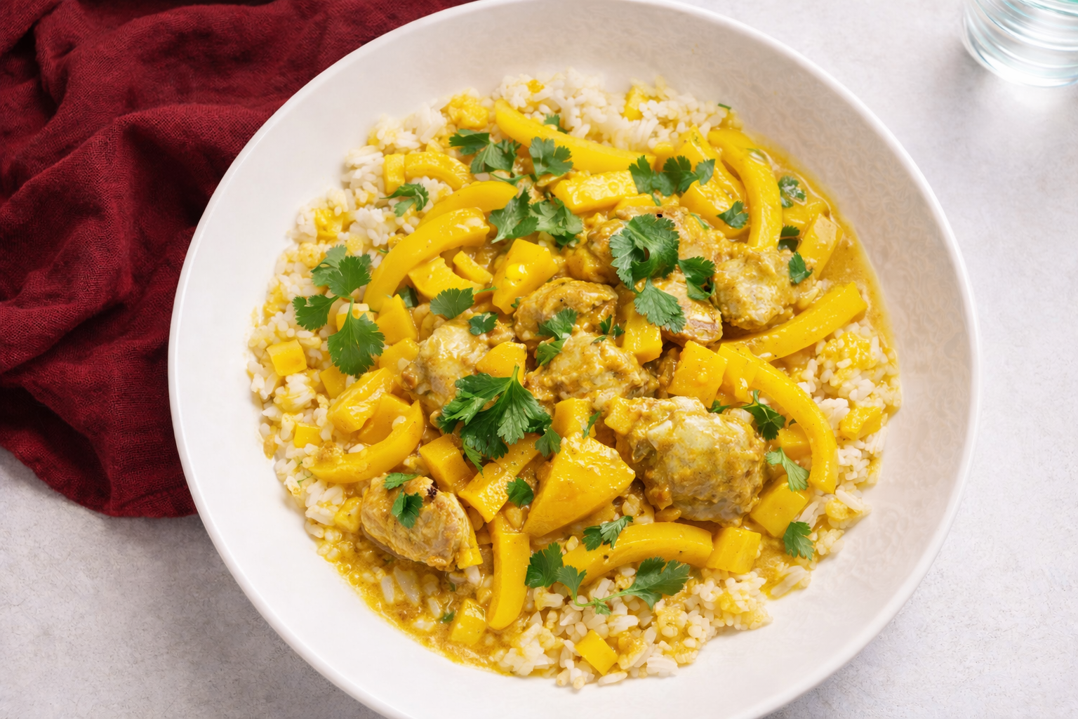 Thai Mango Chicken and Mango Coconut Jasmine Rice