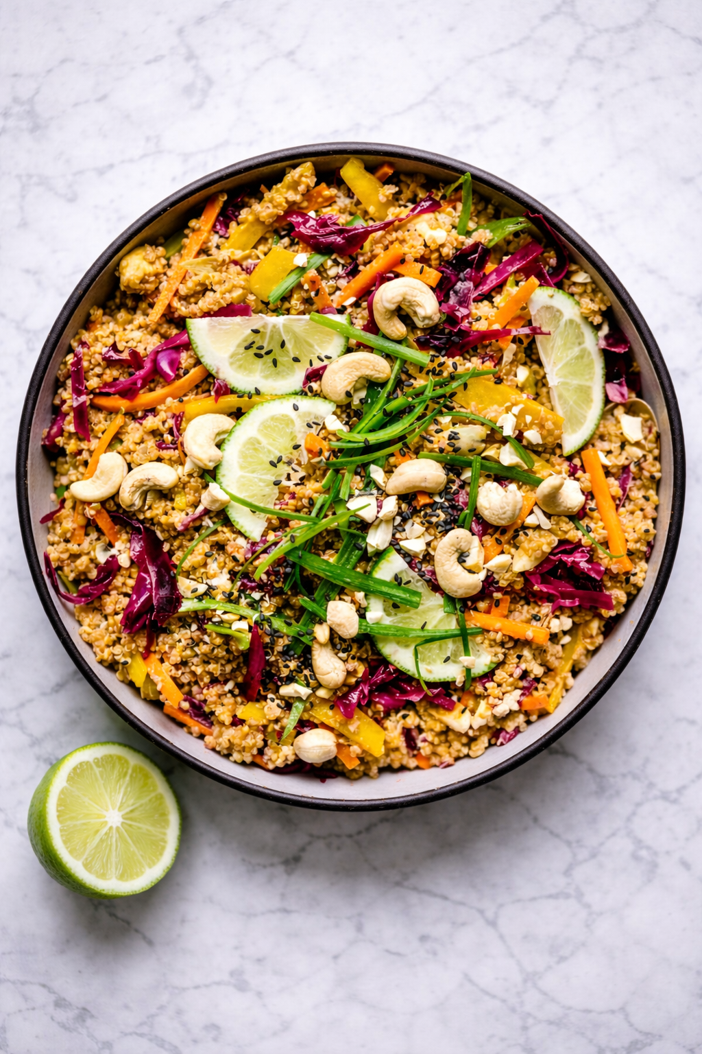 Thai Peanut Quinoa Salad with Cashews