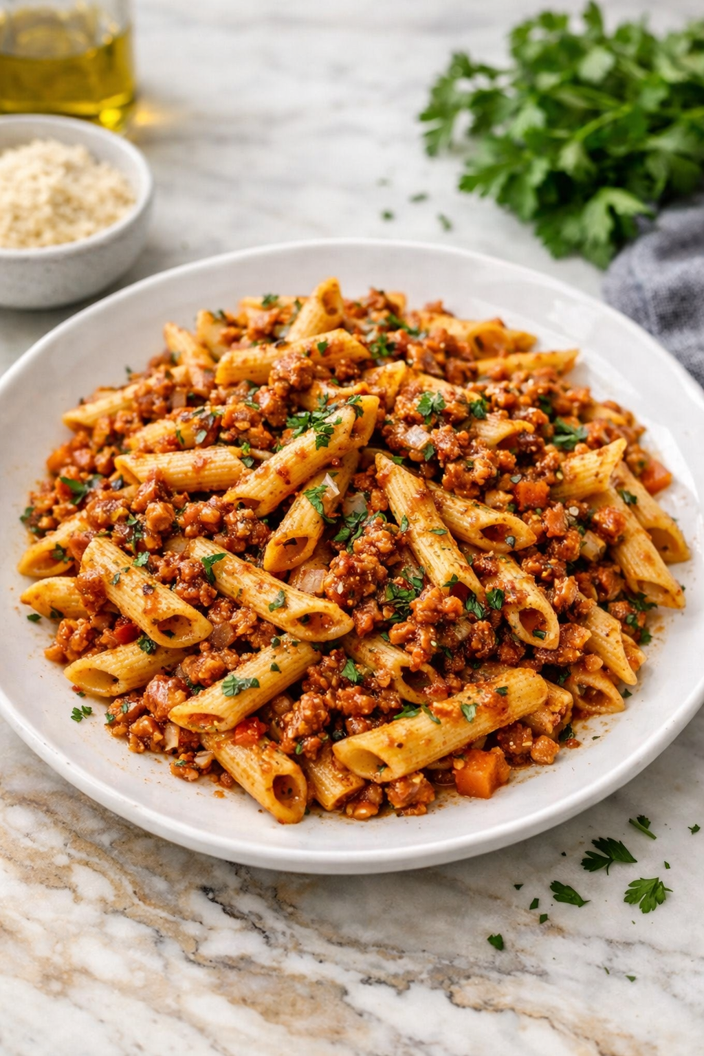 Vegan Bolognese Sauce with Pasta